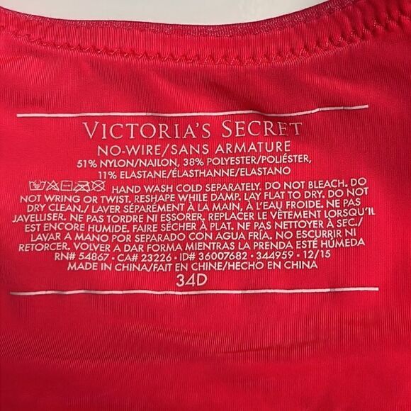 Victoria’s Secret Heather Pink, Black, Gray Adjustable Strap Convertible Bra-34D - Picture 14 of 16